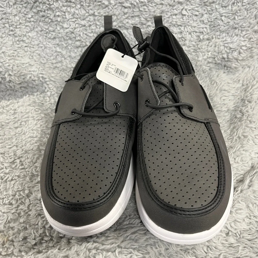 Speedo Port Shoe Mens 11 Grey Perforated Slip On Water Sneakers